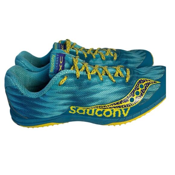 Saucony Women's Kilkenny Xc Spike Cross Country Track Cleats Blue Yellow 8 - Picture 4 of 7